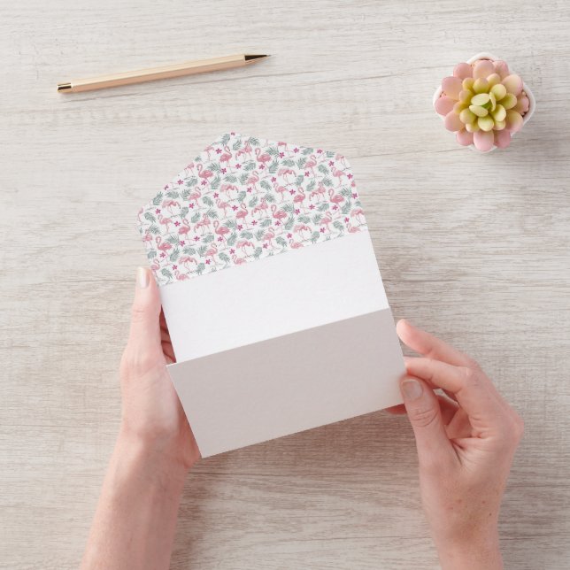 Swan Bird Repeated Pattern Wedding Invite (Video)