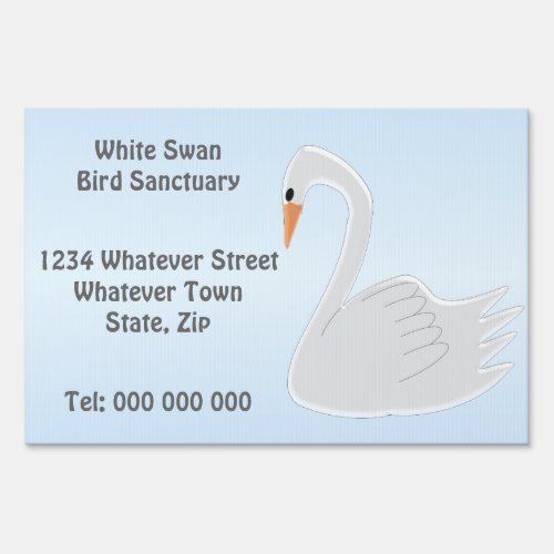 Swan Bird Sanctuary Custom Sign