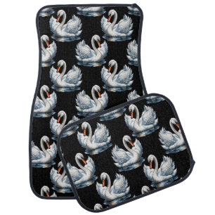 Swan Birds Pattern Design Car Floor Mat