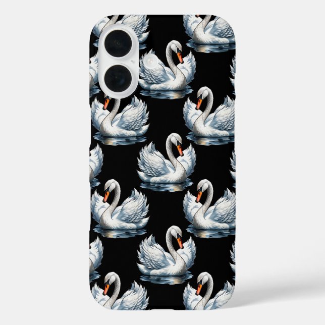 Swan Birds Pattern Design  Case-Mate iPhone Case (Back)