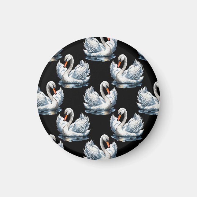 Swan Birds Pattern Design  Magnet (Front)