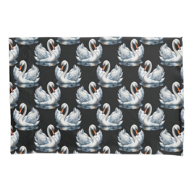 Swan Birds Pattern Design  Pillow Case (Front)