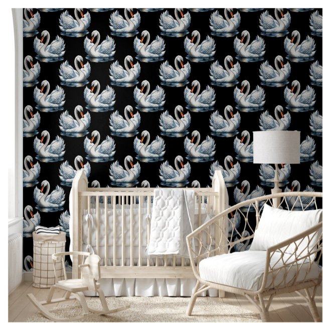 Swan Birds Pattern Design  Wallpaper (Creator Uploaded)