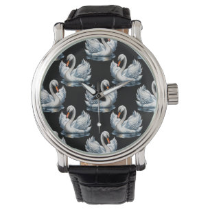 Swan Birds Pattern Design Watch