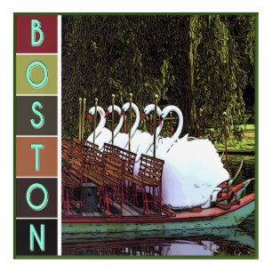 Swan Boats in Summer Acrylic Print
