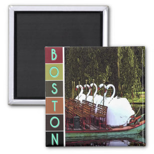 Swan Boats in Summer - Boston Magnet