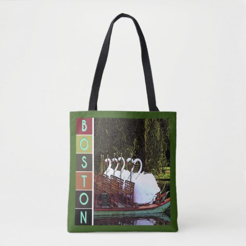 Swan Boats in Summer _ Boston Tote Bag