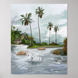 Swan Boats Poster