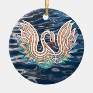 Swan Ceramic Ornament
