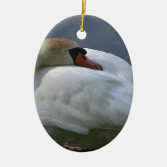 Swan Ceramic Ornament (Front)