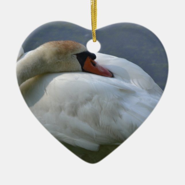 Swan Ceramic Ornament (Front)