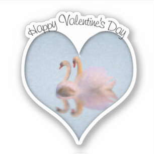 Swan Couple Life Partners Valentine  Sticker