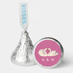 Swan Couple on Rose Gold Hershey®'s Kisses®