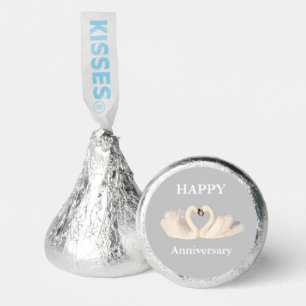 Swan Couple on Silver Anniversary Hershey®'s Kisses®
