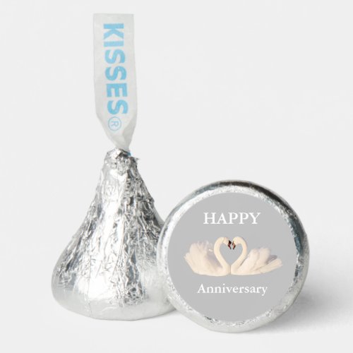 Swan Couple on Silver Anniversary Hersheys Kisses