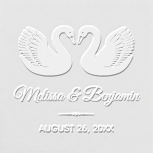 Swan Couple Wedding Save the Date Embosser