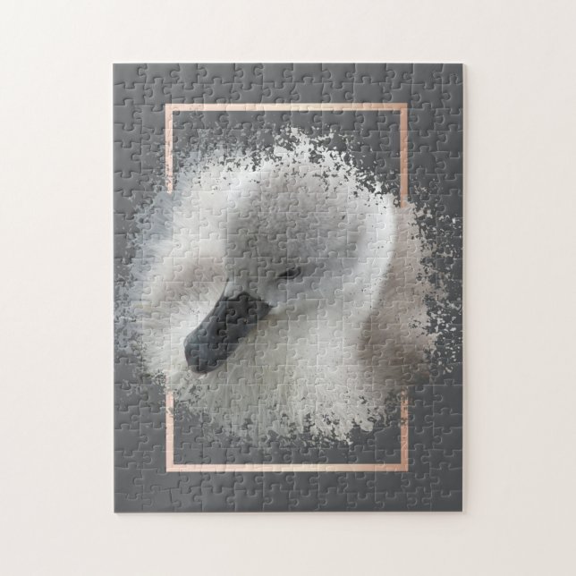 Swan Cygnet Abstract Jigsaw Puzzle (Vertical)