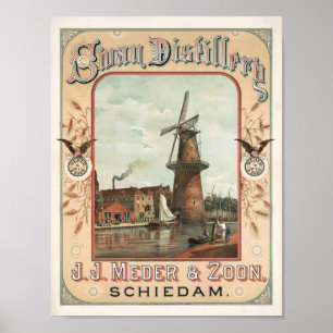 Swan Distillery, J.J. Meder & Zoon, Schiedam Poster