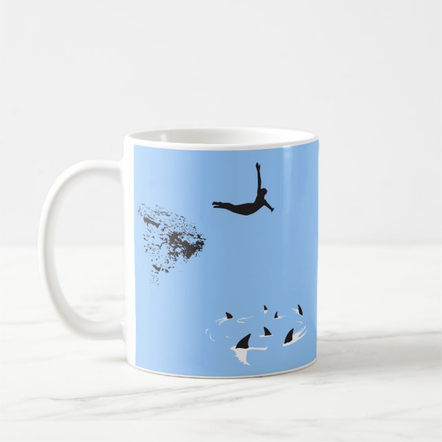 swan dive coffee mug (Left)