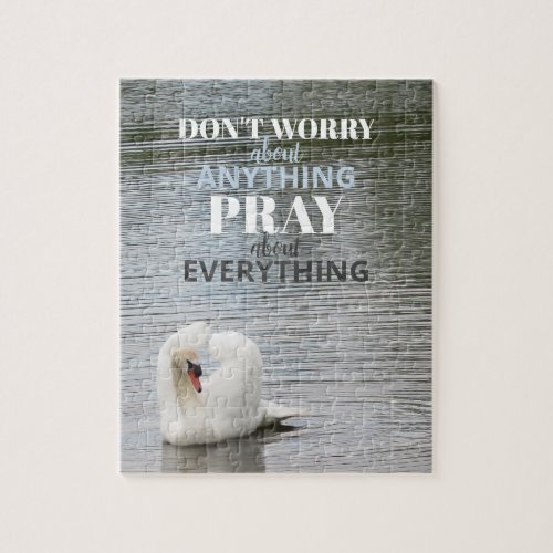 Swan Dont Worry Pray Jigsaw Puzzle
