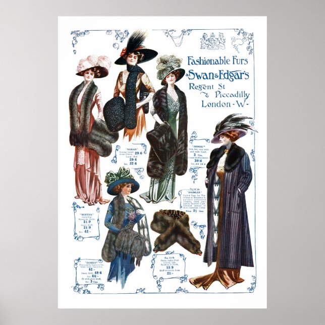 Swan & Edgar’s Fashionable Furs #A Poster (Front)