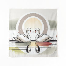 Swan Embrace at Dusk