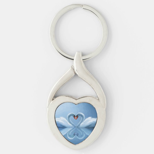 Swan Eternal Love Keychain (Front)