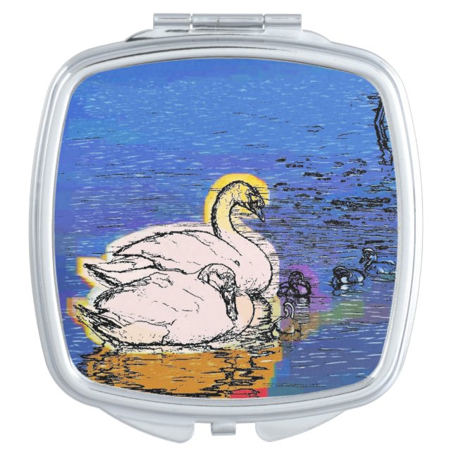 SWAN FAMILY COMPACT MIRROR (Front)
