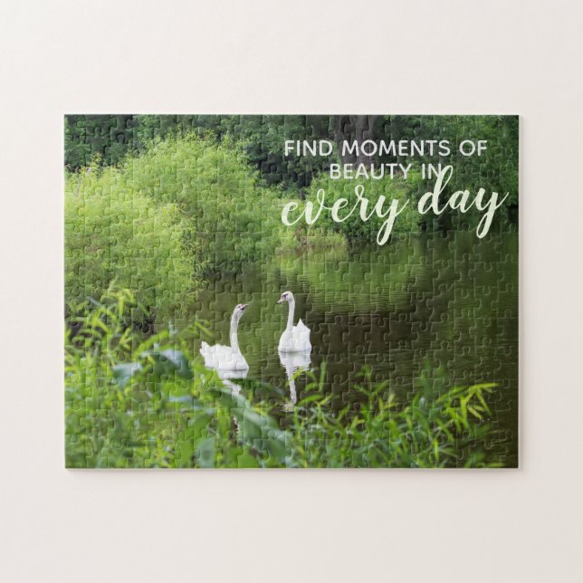 Swan Find Beauty Every Day Jigsaw Puzzle (Horizontal)