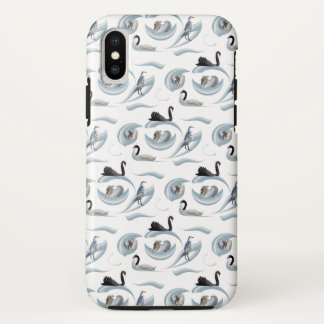 Swan Frenzy iPhone X Case (choose colour)