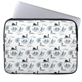Swan Frenzy Laptop Sleeve (choose colour)