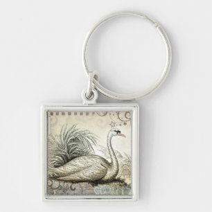 Swan Graphic Keychain