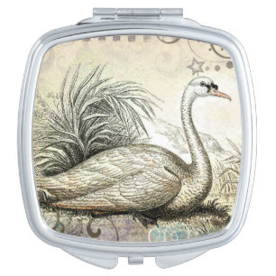 Swan Graphic Makeup Mirror
