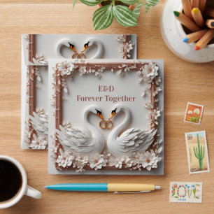 🕊️ Swan Heart Floral Frame Wedding Collection 🕊️ Envelope
