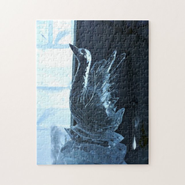 Swan Ice Sculpture, Quebec, Canada Jigsaw Puzzle (Vertical)