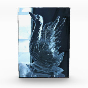 Swan Ice Sculpture, Quebec, Canada Photo Block