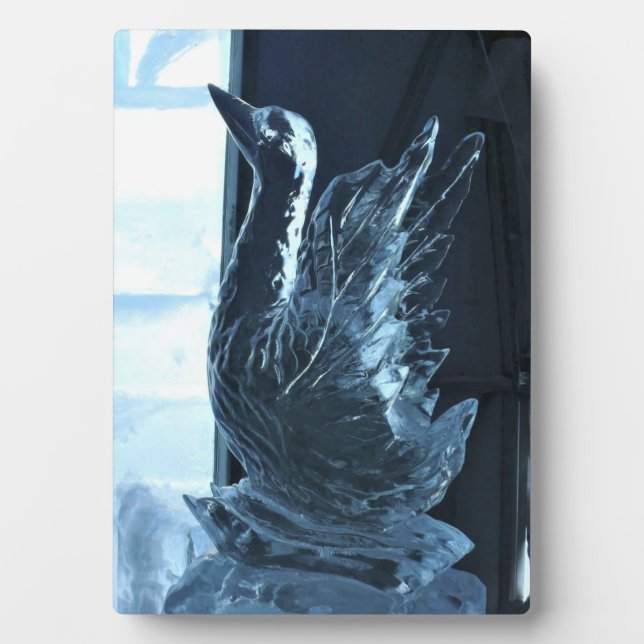 Swan Ice Sculpture, Quebec, Canada Plaque (Front)
