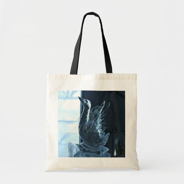 Swan Ice Sculpture, Quebec, Canada Tote Bag (Front)