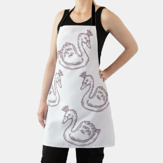 Swan in crown apron