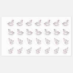 Swan in crown kids' labels