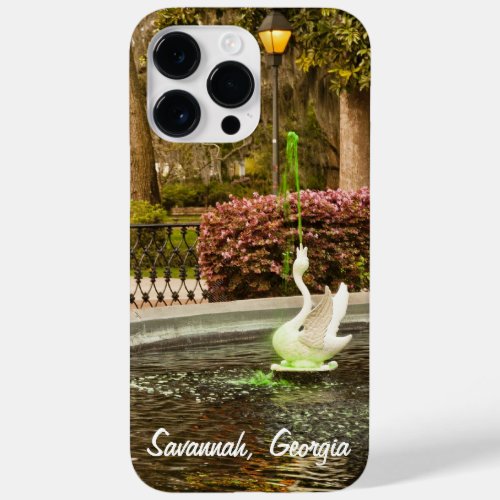 Swan in Forsyth Fountain Savannah GA Photo Case_Mate iPhone 14 Pro Max Case