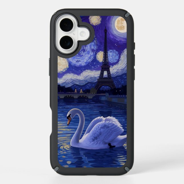 “Swan in Paris: Starry Reflections” Speck iPhone Case (Front)