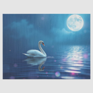 swan in the moonlight tissue paper