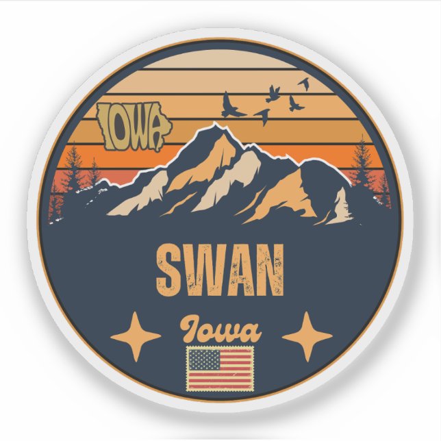 Swan, Iowa Sticker (Front)