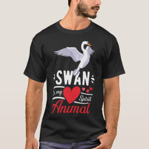 Swan is My Spirit Animal Love Cute Swan  Kid T-Shirt