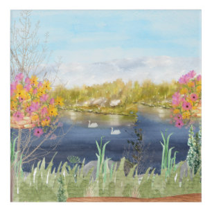 Swan Lake Acrylic Art