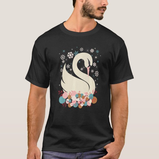 Swan Lake Ballet 12 Days Christmas Winter Clothes  T-Shirt (Front)
