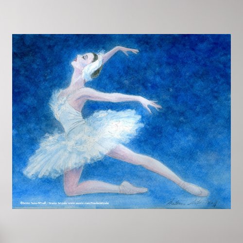 Swan Lake Ballet Art Print