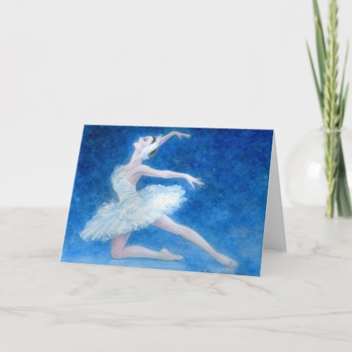Swan Lake Ballet Greeting Card