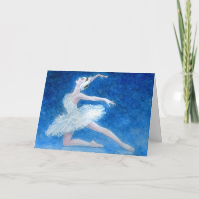Swan Lake Ballet Greeting Card (Front)